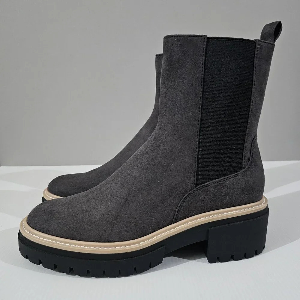 Stylish Gray Combat Boots